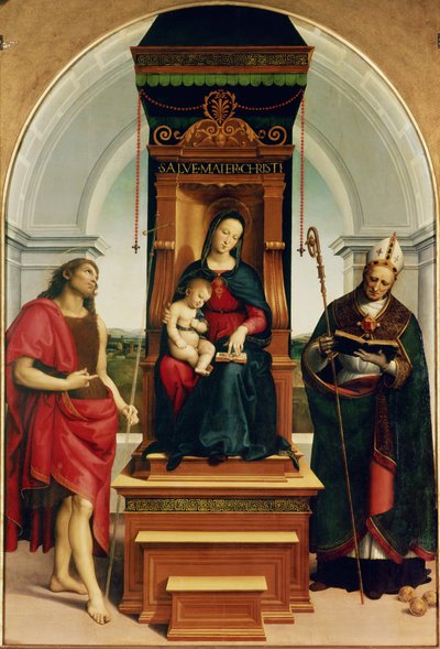 The Madonna and Child with St. John the Baptist and St. Nicholas of Bari, 1505 by Raffaello Sanzio Raphael